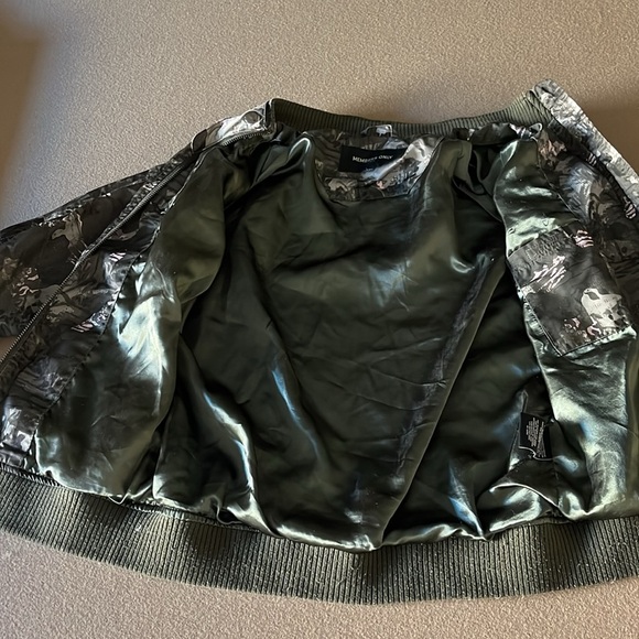 MEMBERS ONLY Satin Camo Pink & Army Green Bomber Jacket- - Picture 7 of 10